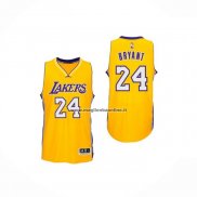 Maglias Los Angeles Lakers Kobe Bryant NO 24 Giallo