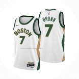 Maglia Boston Celtics Jaylen Brown NO 7 Citta 2023-24 Bianco