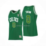 Maglia Boston Celtics Jayson Tatum NO 0 Snakeskin Hardwood Classics 2021 Verde