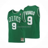 Maglia Boston Celtics Rajon Rondo NO 9 Hardwood Classics Verde