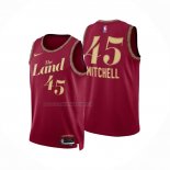 Maglia Cleveland Cavaliers Donovan Mitchell NO 45 Citta 2023-24 Rosso