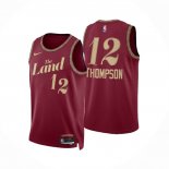 Maglia Cleveland Cavaliers Tristan Thompson NO 12 Citta 2023-24 Rosso