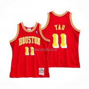 Maglia Houston Rockets Yao Ming NO 11 Hardwood Classics Throwback Rosso