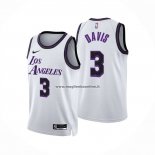 Maglia Los Angeles Lakers Anthony Davis NO 3 Ciudad 2022-23 Blanco