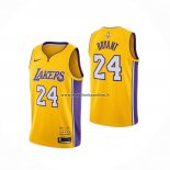 Maglia Los Angeles Lakers Kobe Bryant NO 24 Retirement 2017-2018 Giallo