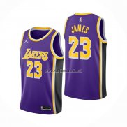 Maglia Los Angeles Lakers LeBron James NO 23 Statement 2020-21 Viola
