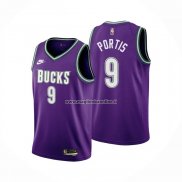 Maglia Milwaukee Bucks Bobby Portis NO 9 Classic 2022-23 Violeta