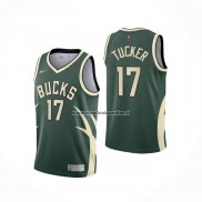 Maglia Milwaukee Bucks P.j. Tucker NO 17 Earned 2020-21 Verde