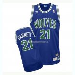 Maglia Minnesota Timberwolves Kevin Garnett NO 21 Retro Blu2
