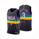 Maglia New Orleans Pelicans C.J. Mccollum NO 3 Citta 2022-23 Viola