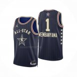 Maglia All Star 2024 San Antonio Spurs Victor Wembanyama NO 1 Blu