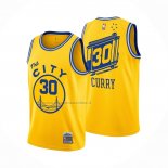 Maglia Golden State Warriors Stephen Curry NO 30 Mitchell & Ness 2019-20 Giallo
