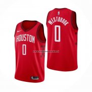 Maglia Houston Rockets Russell Westbrook NO 0 Earned Rosso