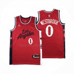 Maglia Los Angeles Clippers Russell Westbrook NO 0 Statement 2024-25 Rosso