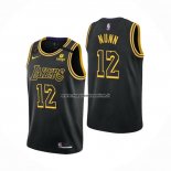 Maglia Los Angeles Lakers Kendrick Nunn NO 12 Mamba 2021-22 Nero