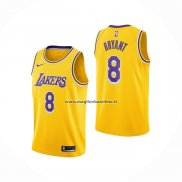 Maglia Los Angeles Lakers Kobe Bryant NO 8 Icon 2018-19 Giallo