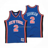 Maglia New York Knicks Larry Johnson NO 2 Hardwood Classics Throwback Blu