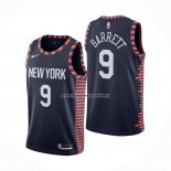 Maglia New York Knicks Rj Barrett NO 9 Citta Edition 2019-20 Blu