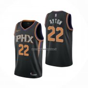 Maglia Phoenix Suns Deandre Ayton NO 22 Statement 2021 Nero