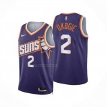 Maglia Phoenix Suns Josh Okogie NO 2 Icon 2023-24 Viola