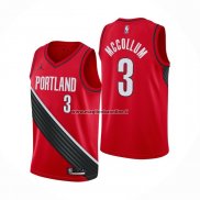 Maglia Portland Trail Blazers C.j. McCollum NO 3 Statement 2020-21 Rosso