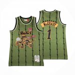 Maglia Toronto Raptors Tracy McGrady NO 1 Mitchell & Ness 1998-99 Verde