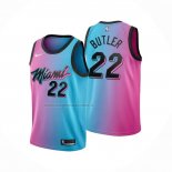 Maglia Bambino Miami Heat Jimmy Butler NO 22 Citta 2020-21 Blu Rosa