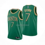 Maglia Boston Celtics Jaylen Brown NO 7 Citta 2019-20 Verde