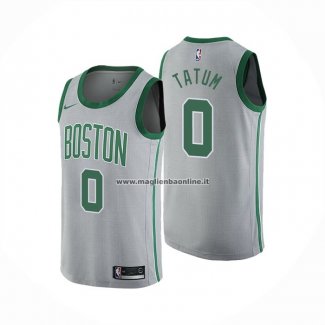 Maglia Boston Celtics Jayson Tatum NO 0 Citta 2018-19 Grigio