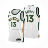 Maglia Boston Celtics Wenyen Gabriel NO 13 Citta 2023-24 Bianco