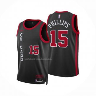 Maglia Chicago Bulls Julian Phillips NO 15 Citta 2023-24 Nero