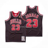 Maglia Chicago Bulls Michael Jordan NO 23 Hardwood Classics Throwback 1996-97 Nero