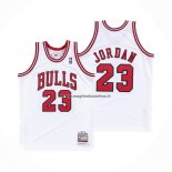Maglia Chicago Bulls Michael Jordan NO 23 Hardwood Classics Throwback 1997-98 Bianco