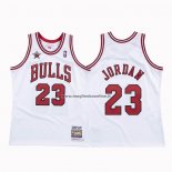 Maglia Chicago Bulls Michael Jordan NO 23 Mitchell & Ness 1998 Bianco