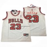 Maglia Chicago Bulls Michael Jordan NO 23 Retro Bianco
