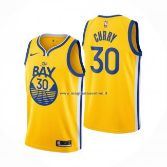 Maglia Golden State Warriors Stephen Curry NO 30 Statement Or