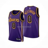 Maglia Los Angeles Lakers Russell Westbrook NO 0 Statement 2022-23 Violeta