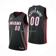Maglia Miami Heat Personalizzate Icon Nero