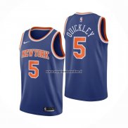 Maglia New York Knicks Immanuel Quickley NO 5 Icon 2020-21 Blu