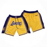 Pantaloncini Los Angeles Lakers Just Don Giallo2