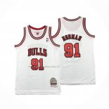 Maglia Bambino Chicago Bulls Dennis Rodman NO 91 Mitchell & Ness 1997-98 Bianco