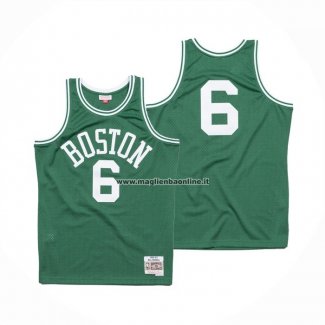 Maglia Boston Celtics Bill Russell NO 6 Hardwood Classics 1962-63 Verde