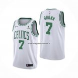 Maglia Boston Celtics Jaylen Brown NO 7 Association 2021-22 Bianco
