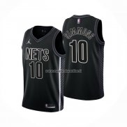 Maglia Brooklyn Nets Ben Simmons NO 10 Statement 2022-23 Negro