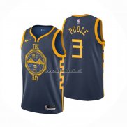 Maglia Golden State Warriors Jordan Poole NO 3 Citta 2018-19 Blu