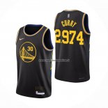 Maglia Golden State Warriors Stephen Curry 2974th 3 Points Nero