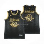 Maglia Los Angeles Lakers Kobe Bryant NO 24 8 Black Mamba Nero