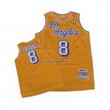 Maglia Los Angeles Lakers Kobe Bryant NO 8 Mitchell & Ness 1996-97 Giallo
