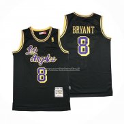 Maglia Los Angeles Lakers Kobe Bryant NO 8 Retro Nero