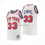 Maglia New York Knicks Patrick Ewing NO 33 Mitchell & Ness 1985-86 Bianco